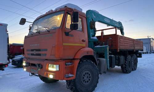 КАМАЗ 43118 6x6 Бортовой с КМУ 